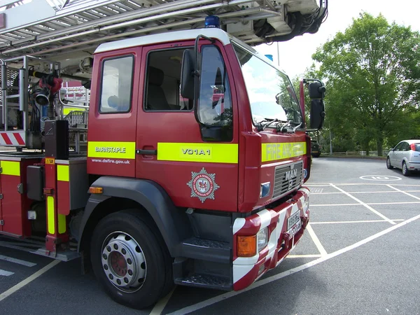 Devon and somerset fire and rescue truck - Barnstaple, Devon. — Stock Photo, Image