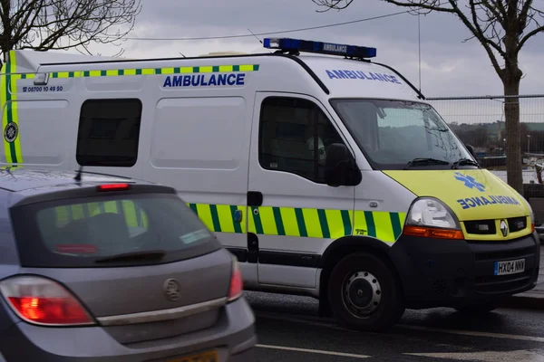 St John ambulance - Bideford Devon - 01/01/2015 — Stock Photo, Image