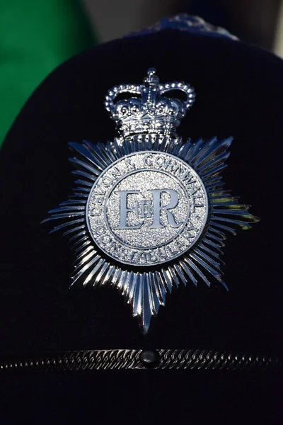 1/11/2014 - Bideford, Devon - rendőrség kalap — Stock Fotó