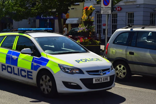 Front Veiw of a 999 call, Police car — Stock Photo, Image