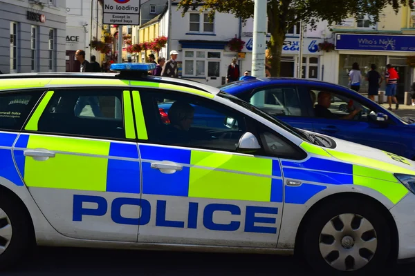 Side veiw of a Police car, UK — Stock Photo, Image