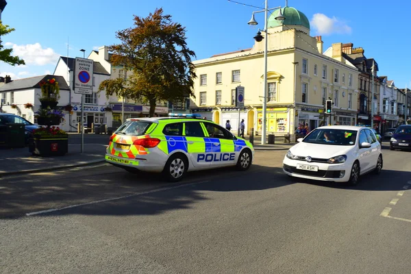 Devon and Cornwall police car, in Bideford, North Devon - 05/06/2014 — Stock Photo, Image