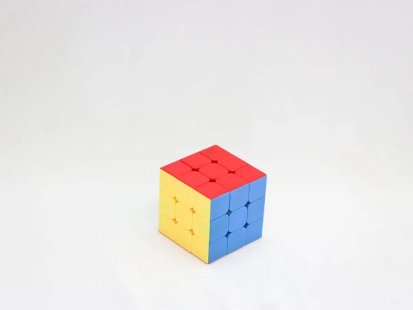 3X3 Puzzle Cube Used Increasing Problem Solving Ability Isolated White — Stock Photo, Image