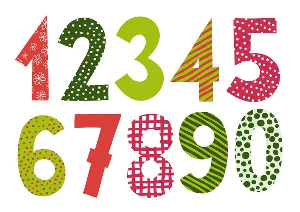 Conjunto de números 0-9 vector de letras . — Archivo Imágenes Vectoriales