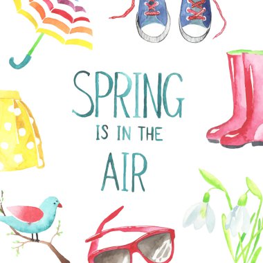 Bahar suluboya çerçeve