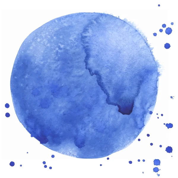 水彩抽象蓝染色 — 图库矢量图片