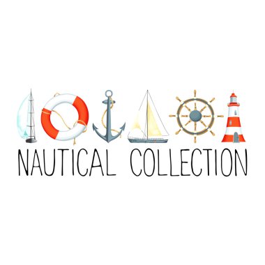 Deniz öğeleri koleksiyonu