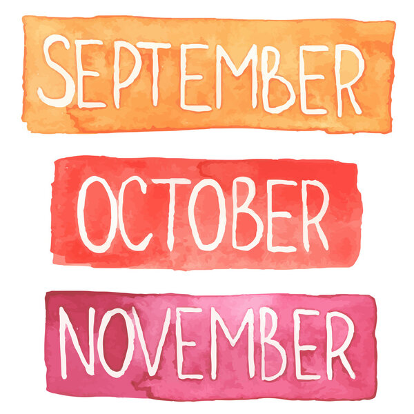 Акварельные таблетки с осенних месяцев
