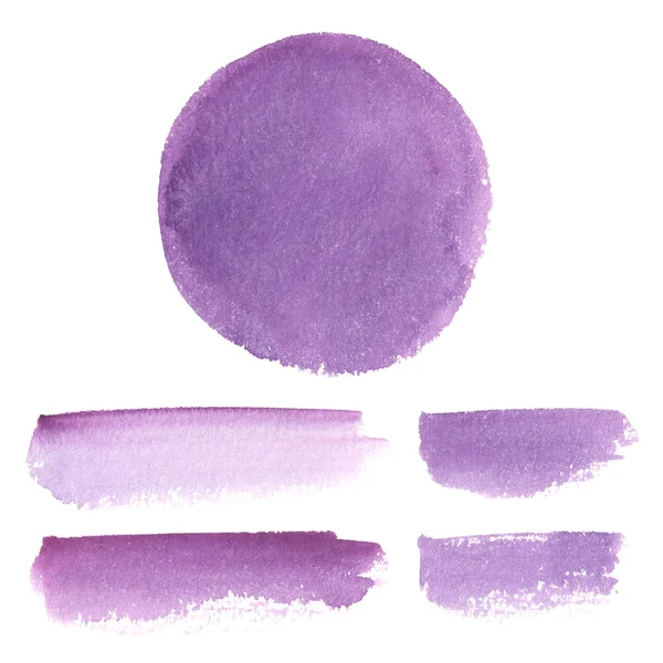 紫色的水彩元素 — 图库照片