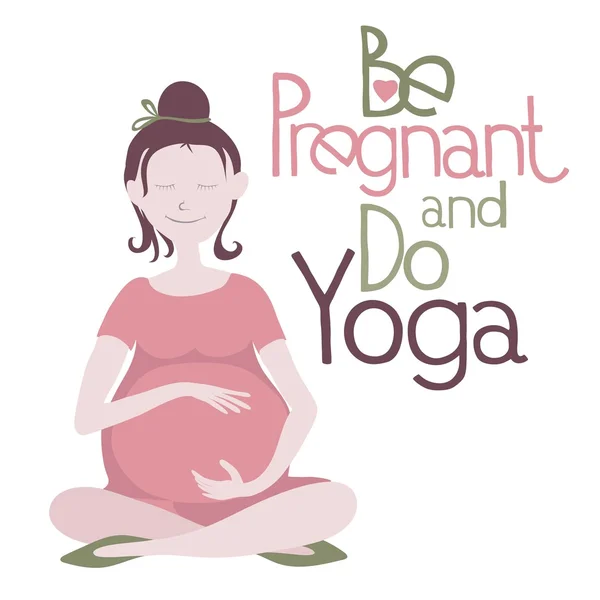 Yoga voor zwangere — Stockvector