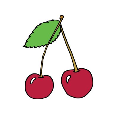 kiraz vektör çizim 