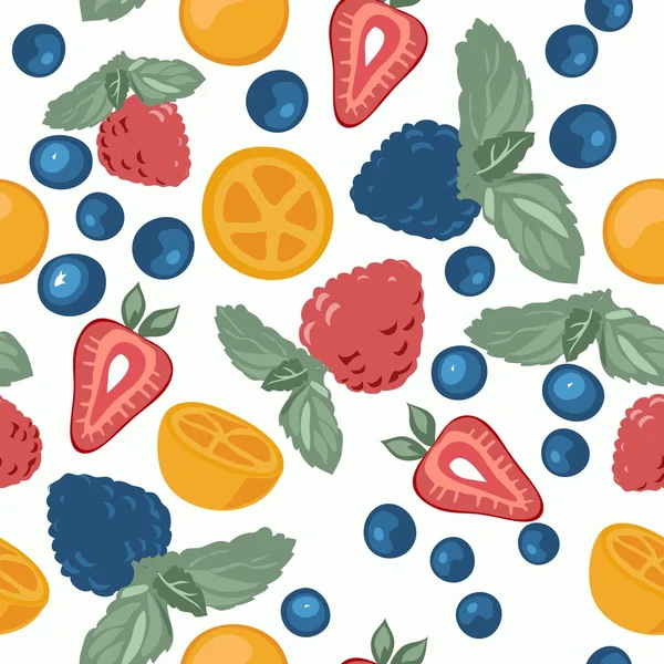 Modèle de baies aux fruits — Image vectorielle