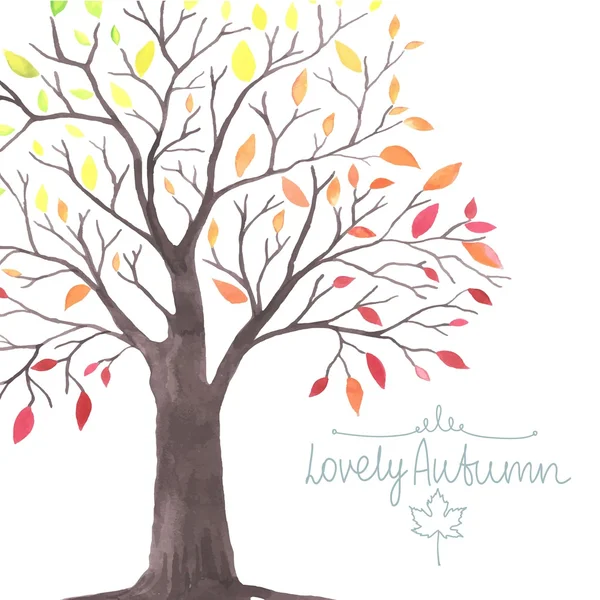 Hermoso árbol de autunm 1 — Vector de stock