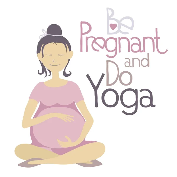 Йога для беременных — стоковый вектор