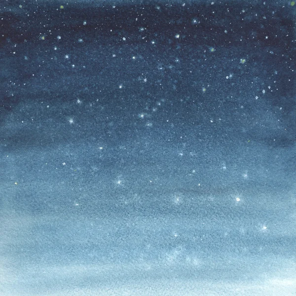 Watercolor illustration of a starry sky. — Stock Photo, Image