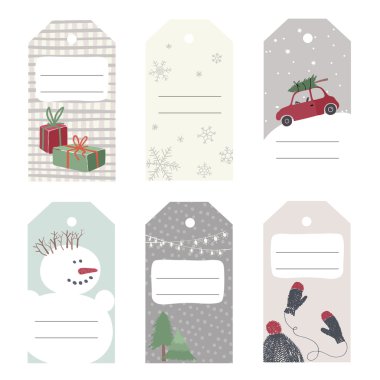 christmas gift tags clipart