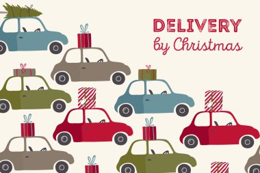 Spesial Noel teslim vektör çizim