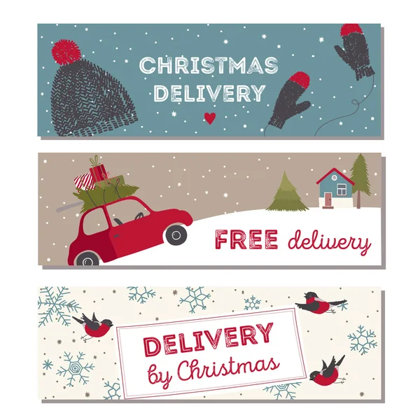 Spesial christmas delivery vector — Stock Vector