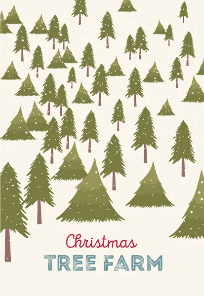 Granja árbol de Navidad — Archivo Imágenes Vectoriales