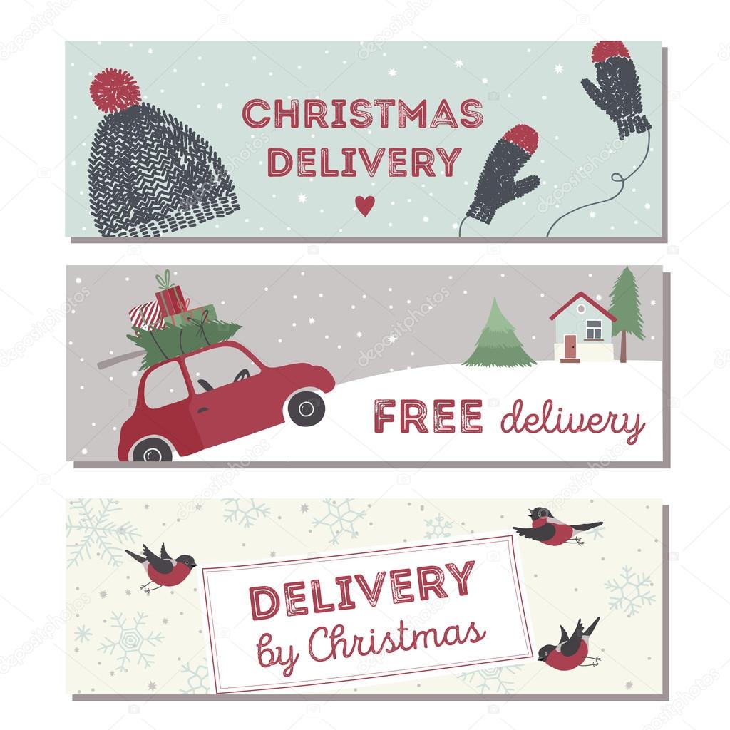 Spesial christmas delivery vector Illustration