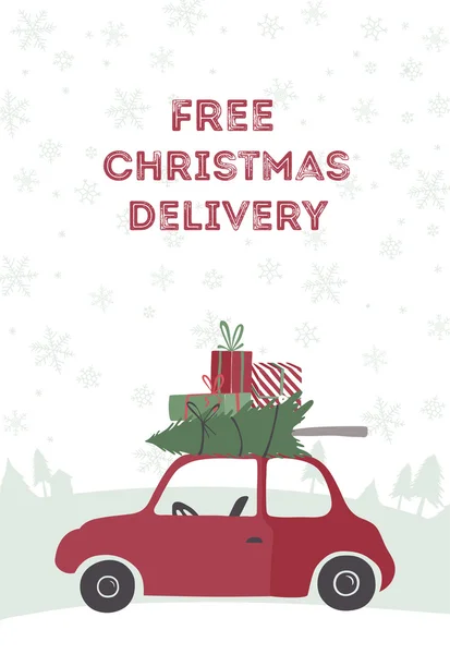 Special christmas delivery — Stock Vector