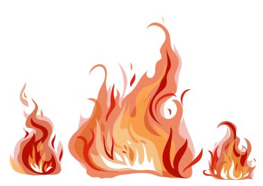 Parlak yangın alev kıvılcım ile