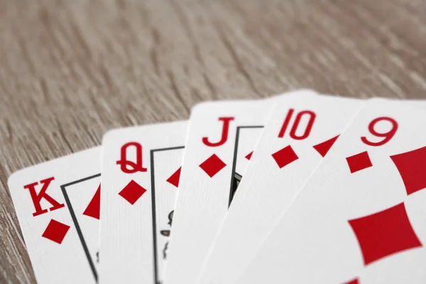 Poker hand with two kings in a casino Stock Picture
