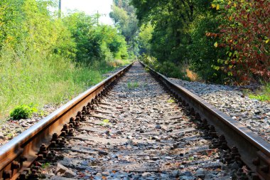 Uzun terkedilmiş ulaşım demiryolu olmadan herhangi bir tren