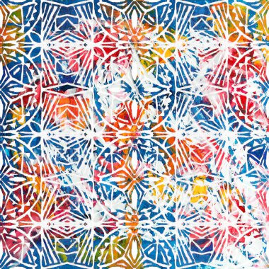 Geometrik yüksek çözünürlüklü beyaz tuval üzerinde izole boho deseni