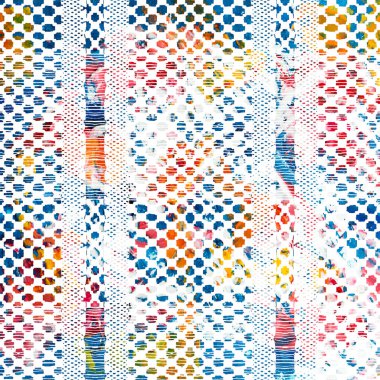Geometrik yüksek çözünürlüklü beyaz tuval üzerinde izole boho deseni