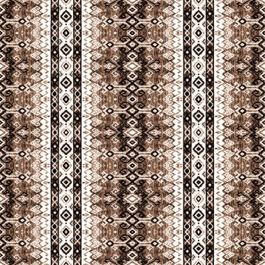 Geometrik yüksek çözünürlüklü beyaz tuval üzerinde izole boho deseni