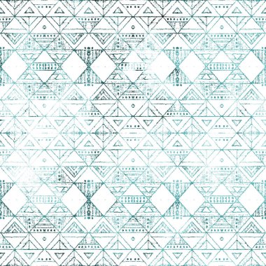 Geometrik yüksek çözünürlüklü beyaz tuval üzerinde izole boho deseni