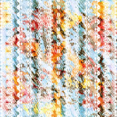 Geometrik yüksek çözünürlüklü beyaz tuval üzerinde izole boho deseni