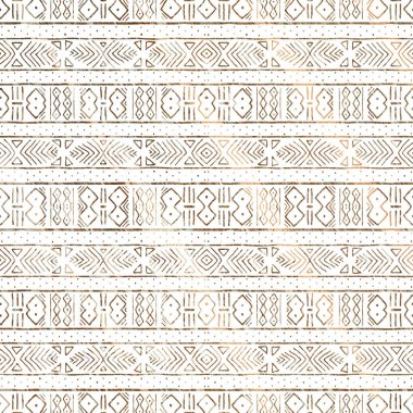 Geometrik yüksek çözünürlüklü beyaz tuval üzerinde izole boho deseni