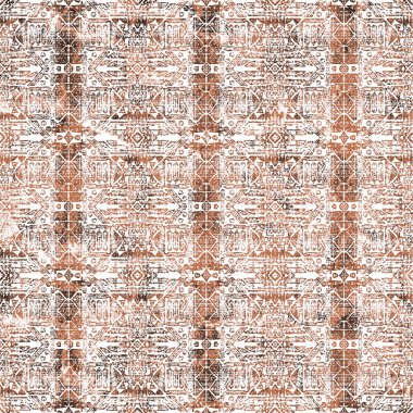 Geometrik yüksek çözünürlüklü beyaz tuval üzerinde izole boho deseni