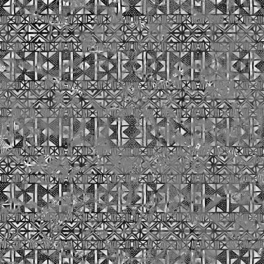 Geometrik yüksek çözünürlüklü beyaz tuval üzerinde izole boho deseni