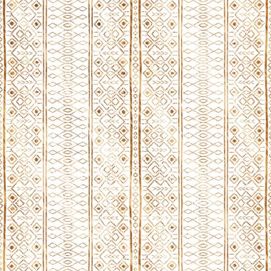 Geometrik yüksek çözünürlüklü beyaz tuval üzerinde izole boho deseni