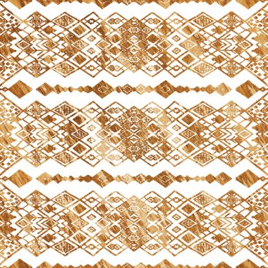 Geometrik yüksek çözünürlüklü beyaz tuval üzerinde izole boho deseni