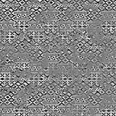 Geometrik yüksek çözünürlüklü beyaz tuval üzerinde izole boho deseni