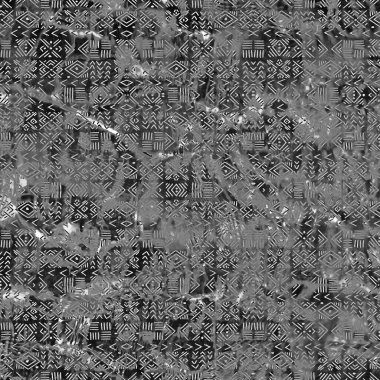 Geometrik yüksek çözünürlüklü beyaz tuval üzerinde izole boho deseni