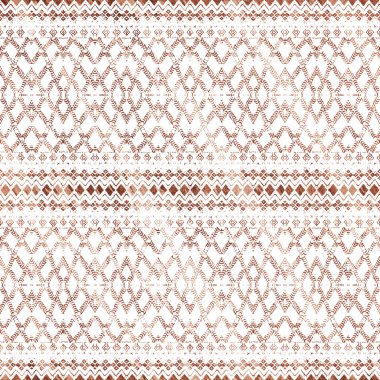 Geometrik yüksek çözünürlüklü beyaz tuval üzerinde izole boho deseni