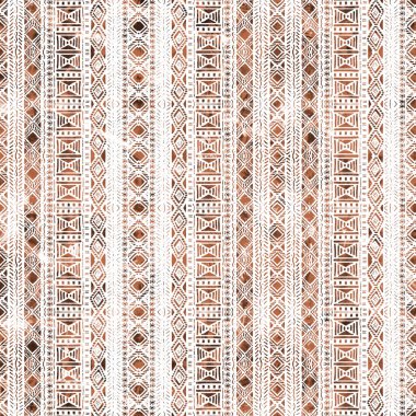 Geometrik yüksek çözünürlüklü beyaz tuval üzerinde izole boho deseni