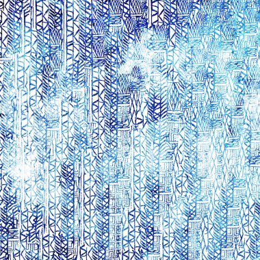 Geometrik yüksek çözünürlüklü beyaz tuval üzerinde izole boho deseni