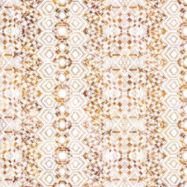Geometrik yüksek çözünürlüklü beyaz tuval üzerinde izole boho deseni