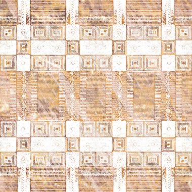 Geometrik yüksek çözünürlüklü beyaz tuval üzerinde izole boho deseni