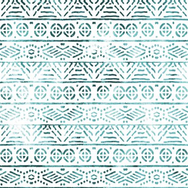 Geometrik yüksek çözünürlüklü beyaz tuval üzerinde izole boho deseni