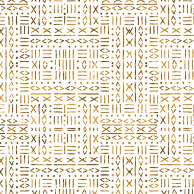 Geometrik yüksek çözünürlüklü beyaz tuval üzerinde izole boho deseni