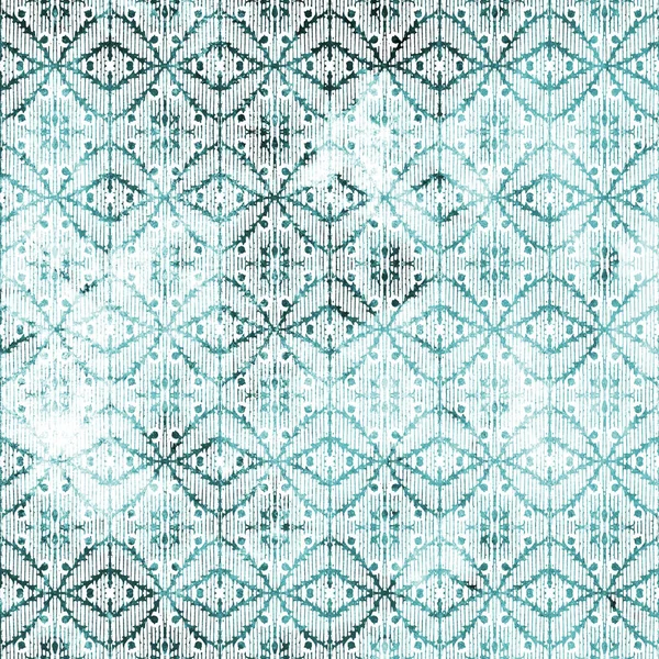 Geometric High Definition Repeat Boho Pattern Isolated White Canvas — Stock Photo, Image