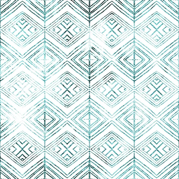 Geometric High Definition Repeat Boho Pattern Isolated White Canvas — Stock Photo, Image