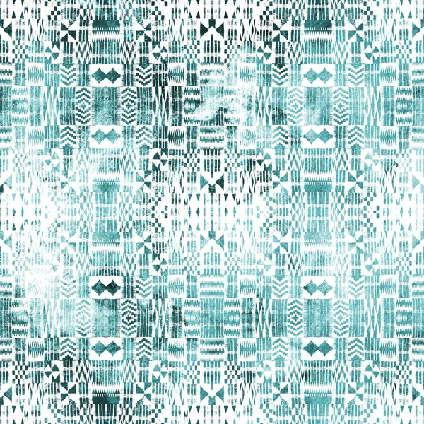 Geometric High Definition Repeat Boho Pattern Isolated White Canvas — Stock Photo, Image